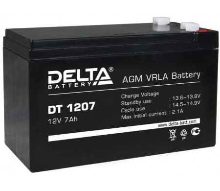 Аккумулятор 12 V 7,0 Ah Delta 1207