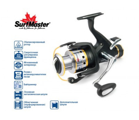 Катушка Surf Master CARP-PRO 60 9+1bbз ш с байтранером 