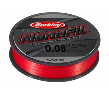 Леска Berkley NanoFil Red 125м 0,12мм 6,9кг